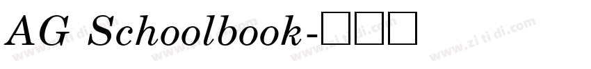 AG Schoolbook字体转换 AG Schoolbook字体转换
